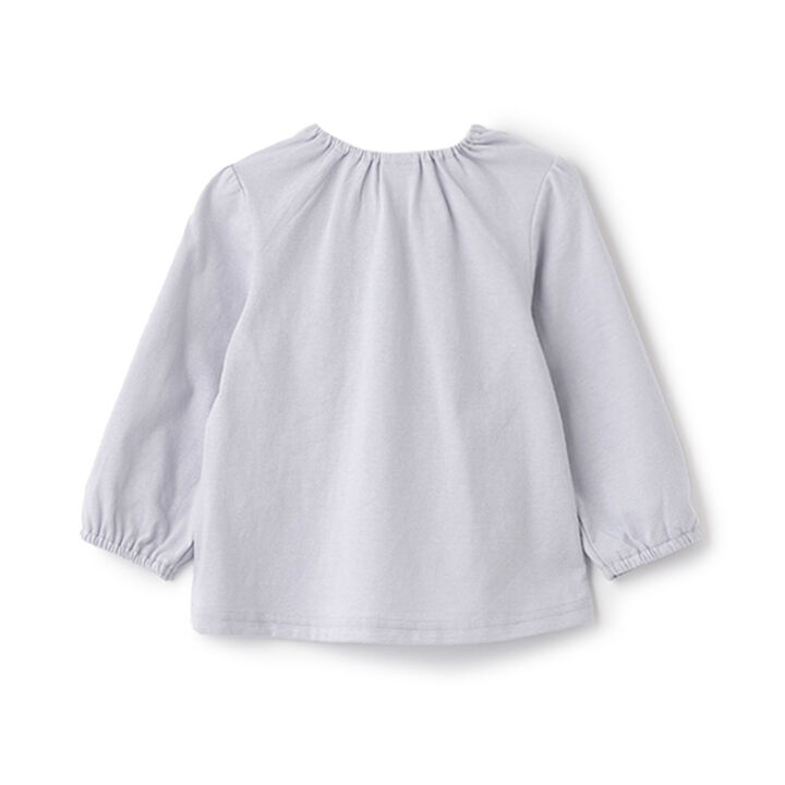 Strawberry Embroidery Long-Sleeve T-Shirt,Off white, medium image number 1