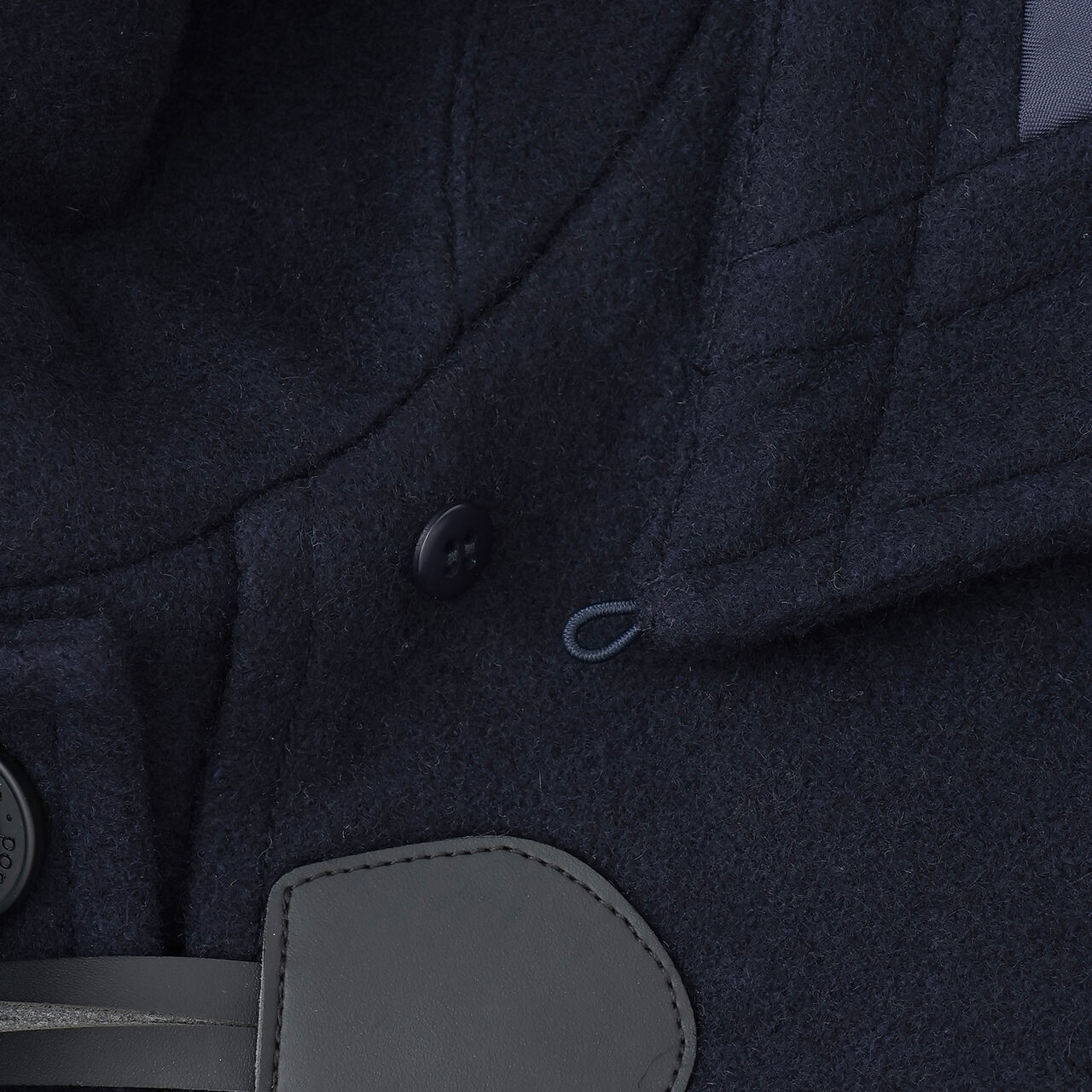 [Lightweight Quilted Lining] Mid-Length Duffle Coat,Navy, large image number 9
