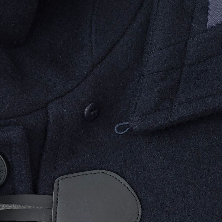 [Lightweight Quilted Lining] Mid-Length Duffle Coat,Navy, medium image number 9