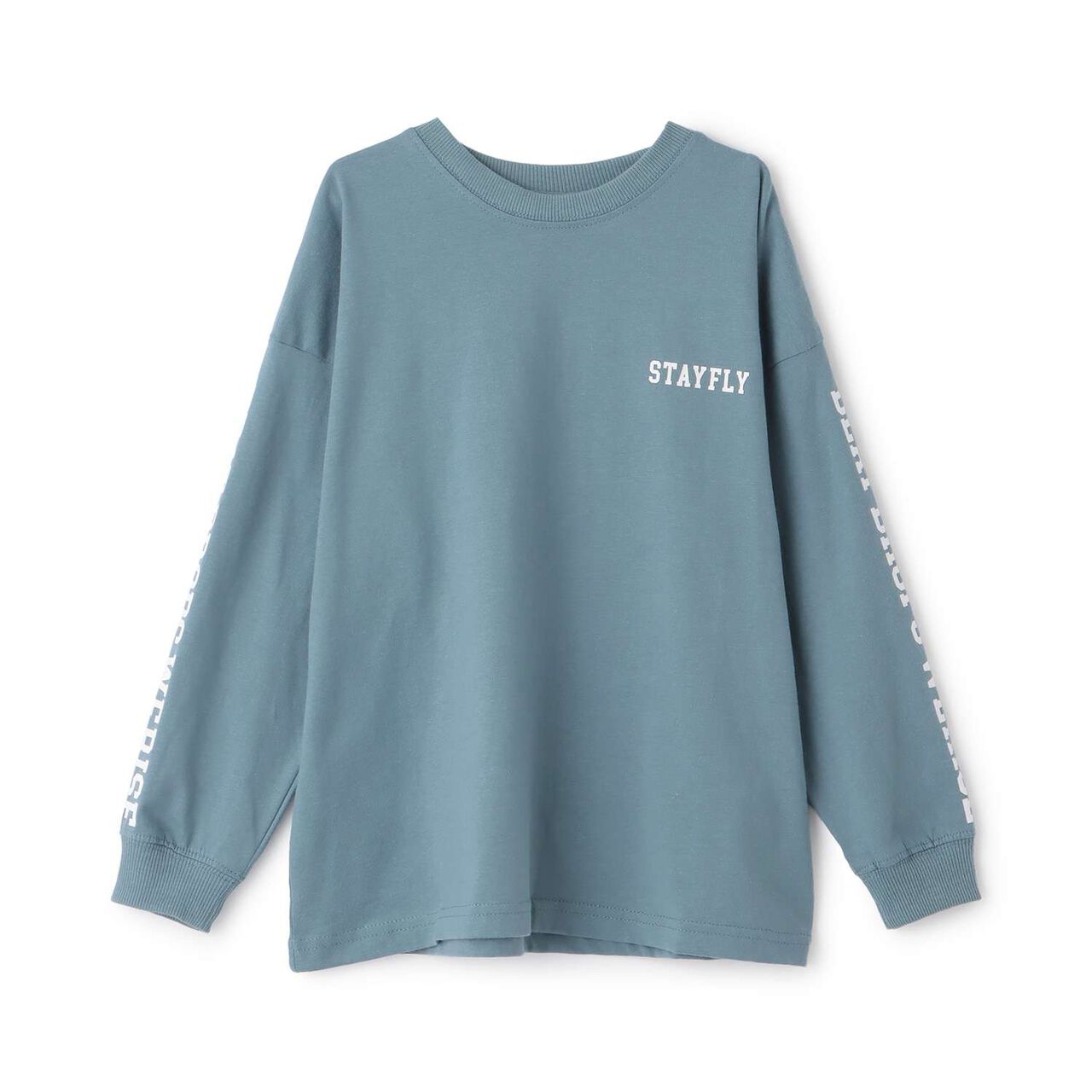 [SKIT0LY] Long-Sleeve T-Shirt with Sleeve Logo Print,Blue, large image number 10