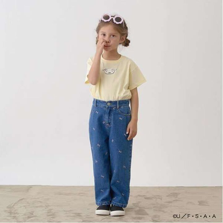 Crayon Shin-chan Soft Cotton Shiro Sagara Embroidery T-Shirt,Cream, medium image number 14