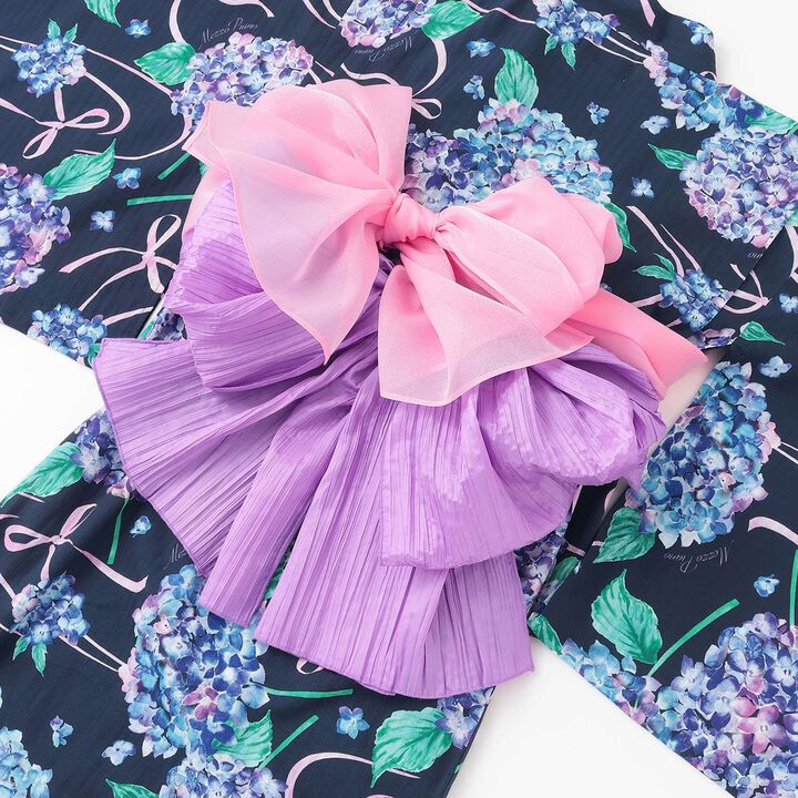 [Cool Touch] Hydrangea Pattern 2WAY Yukata,Navy, medium image number 15