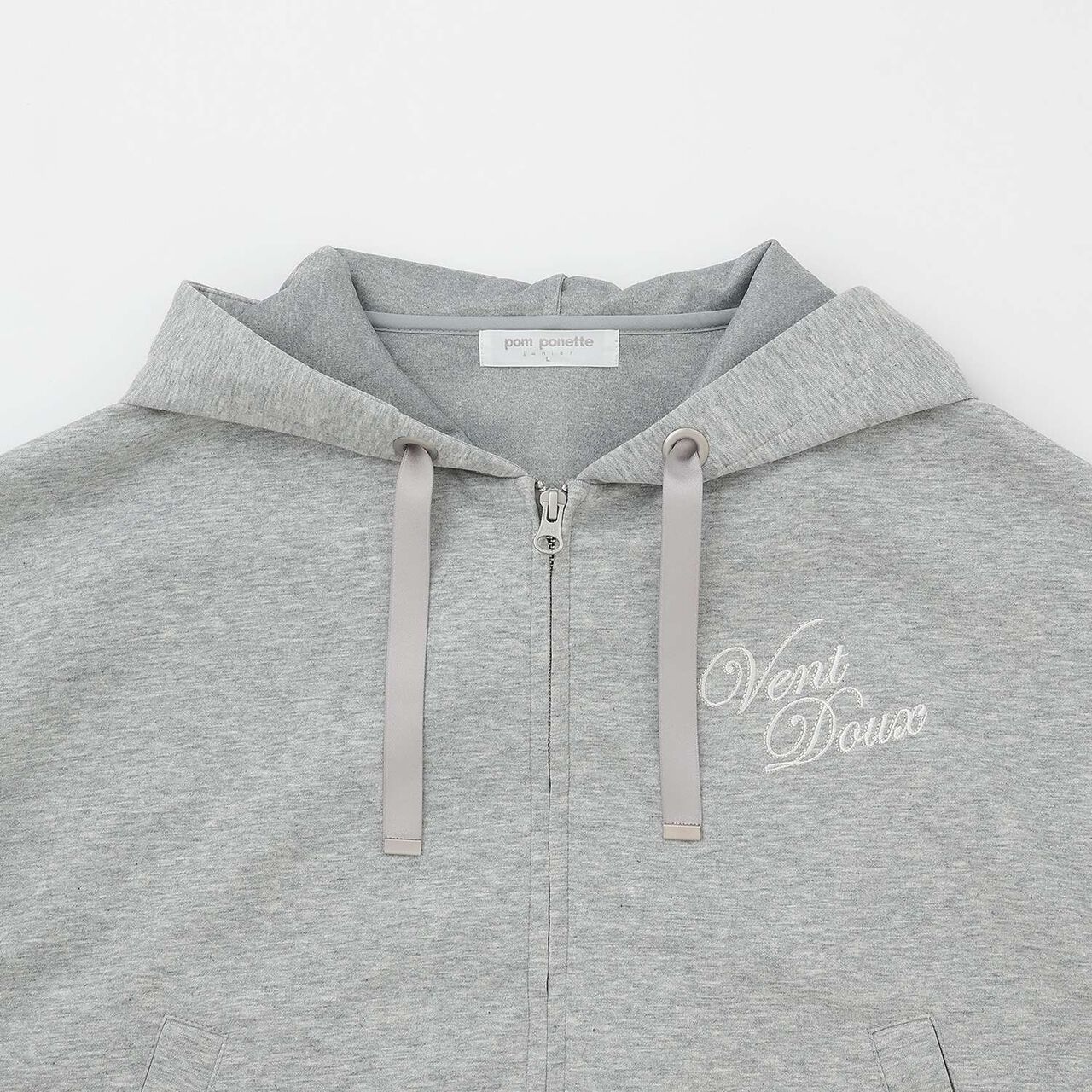 [Cool Touch] French Sleeve Parka Outfit Set,Top gray, large image number 9