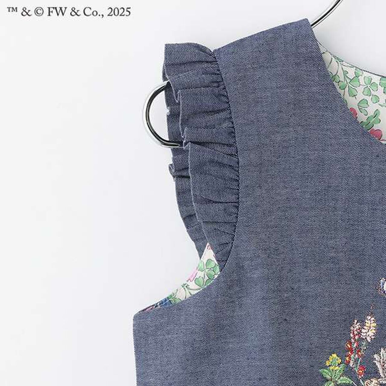 Peter Rabbit (TM) Embroidered Jumper Skirt,Navy, large image number 4