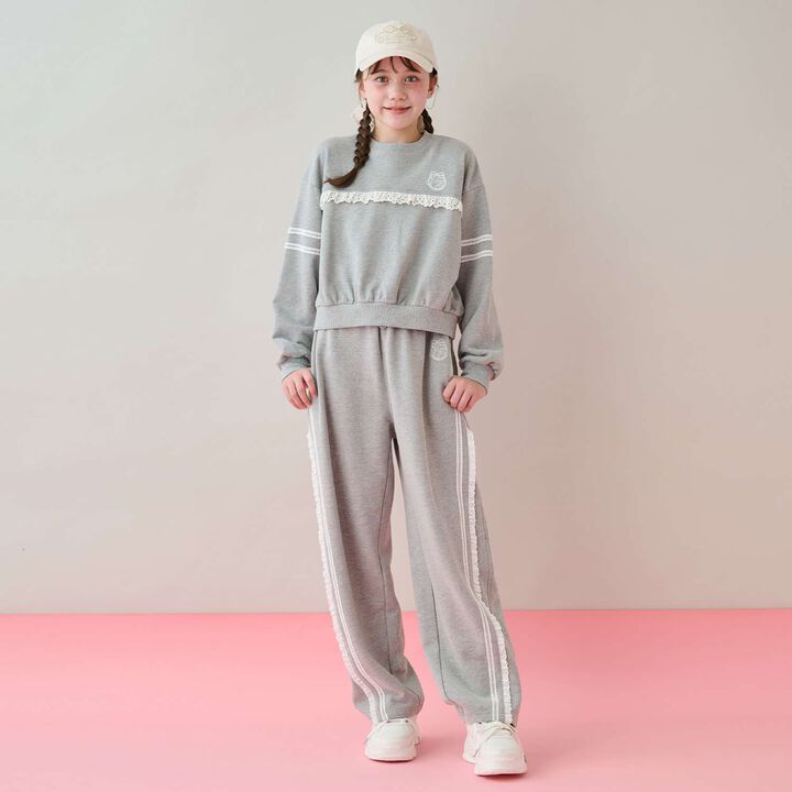 Sweat Barrel-Leg Pants,Navy, medium image number 10