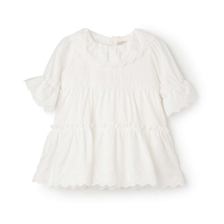 Solid Color & Floral Pattern OP Romper,, medium