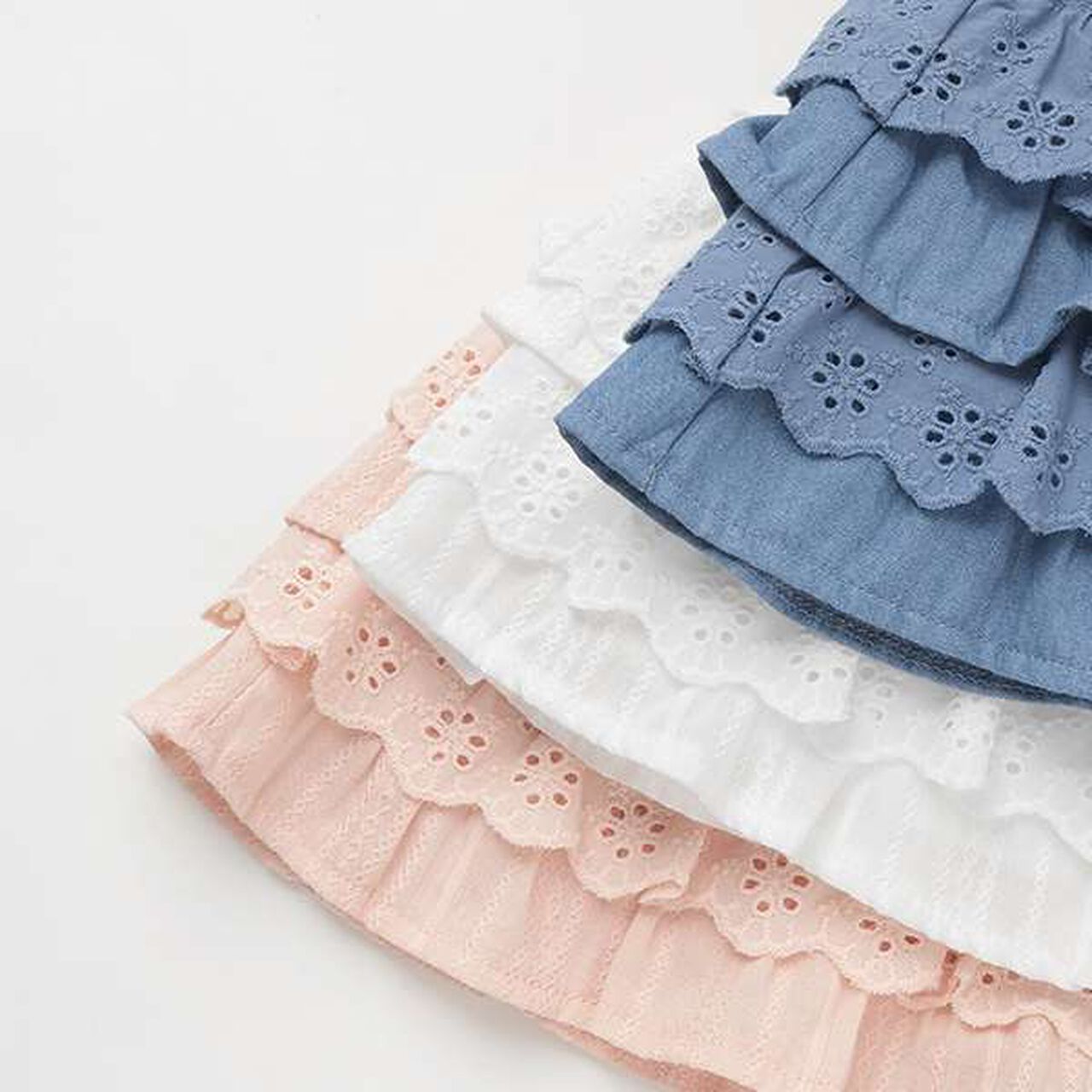 [Link] Lace Frill Skirt,Pink, large image number 8