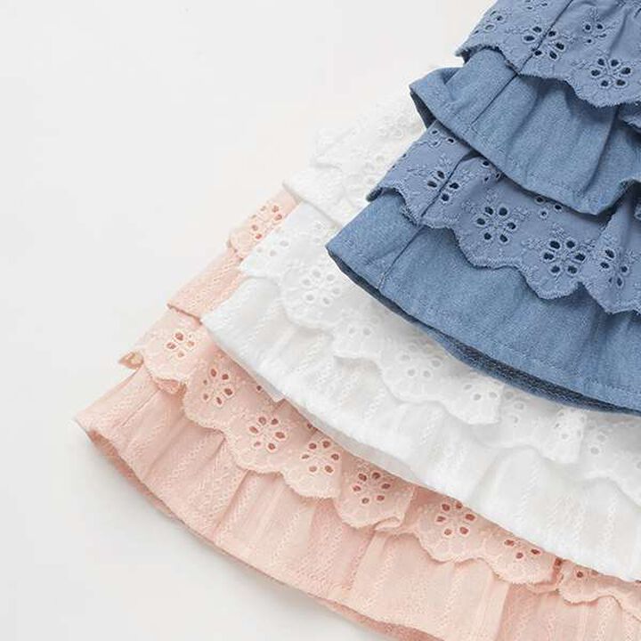 [Link] Lace Frill Skirt,Pink, medium image number 8