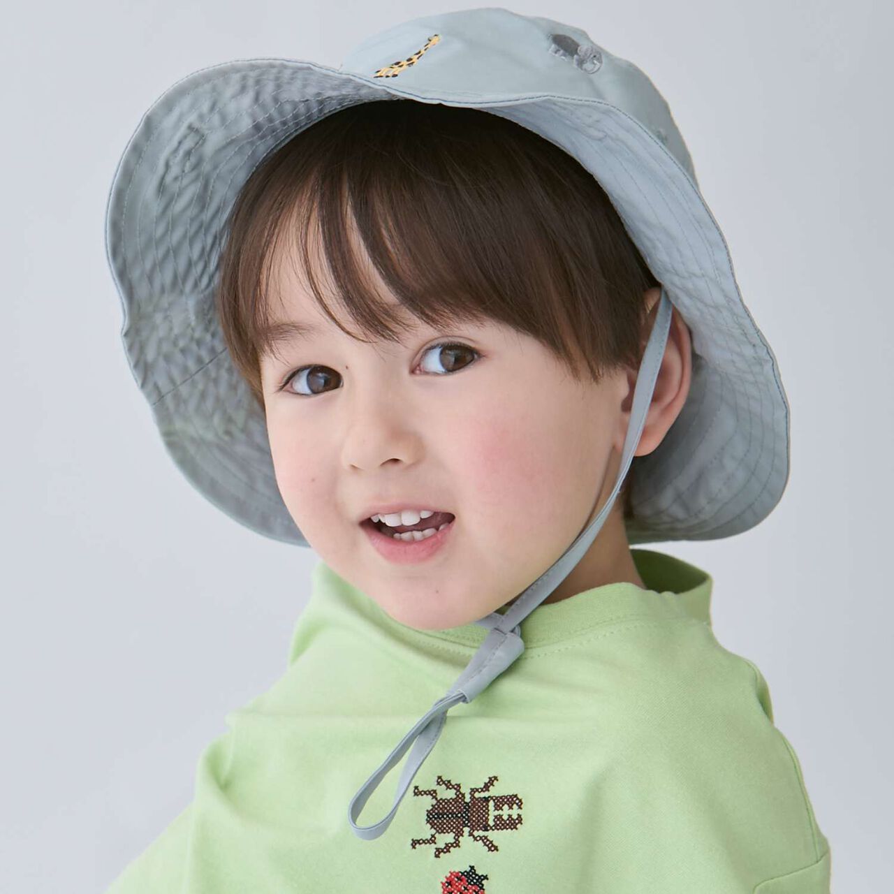 [Heat-Resistant] Embroidered Bucket Hat,Light pink, large image number 8