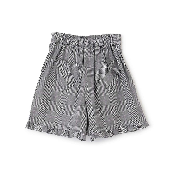 [Restock] Glen Check Shorts with Bear Charm,Black, medium image number 1