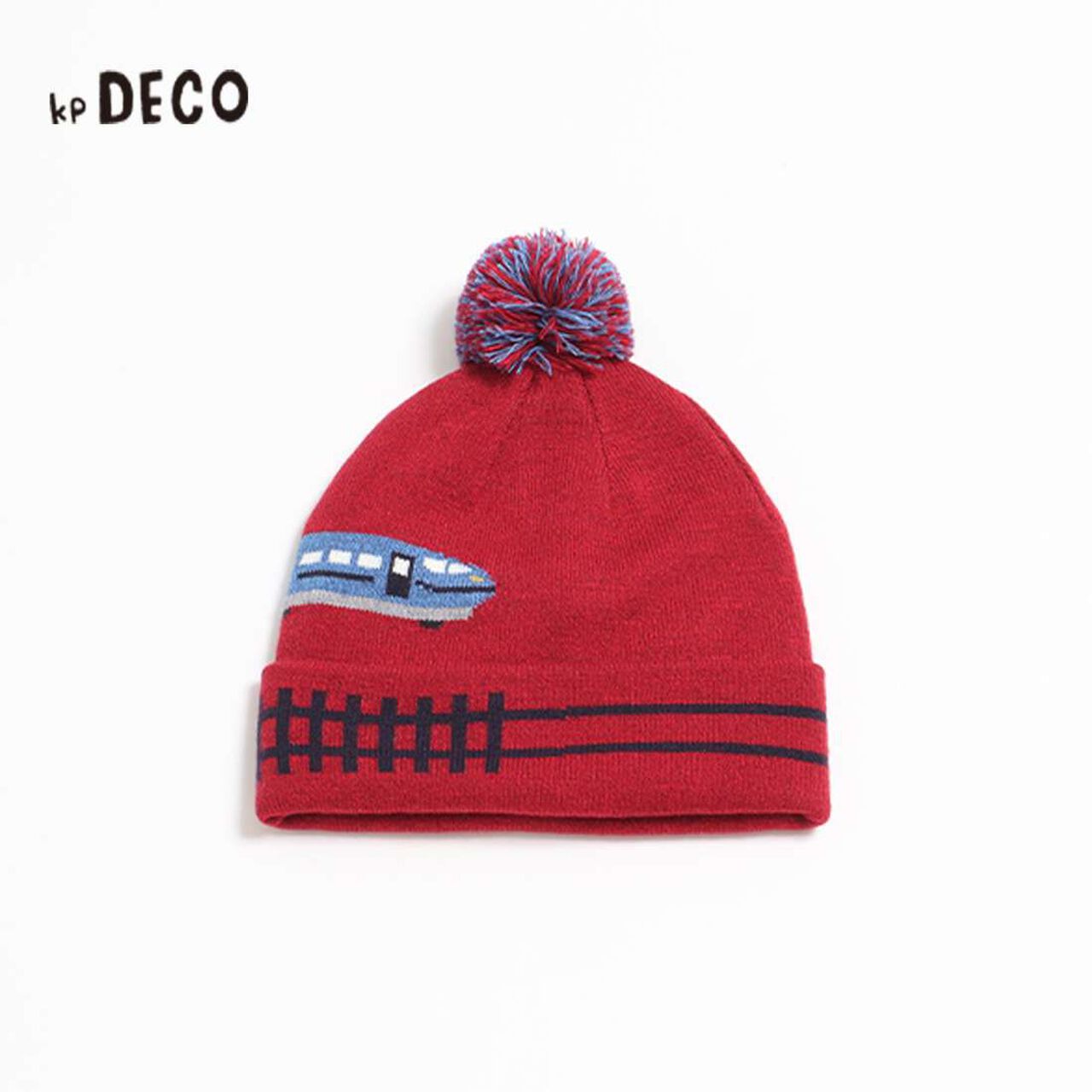 KP Deco Train Motif Hat (S-M),Red, large image number 3