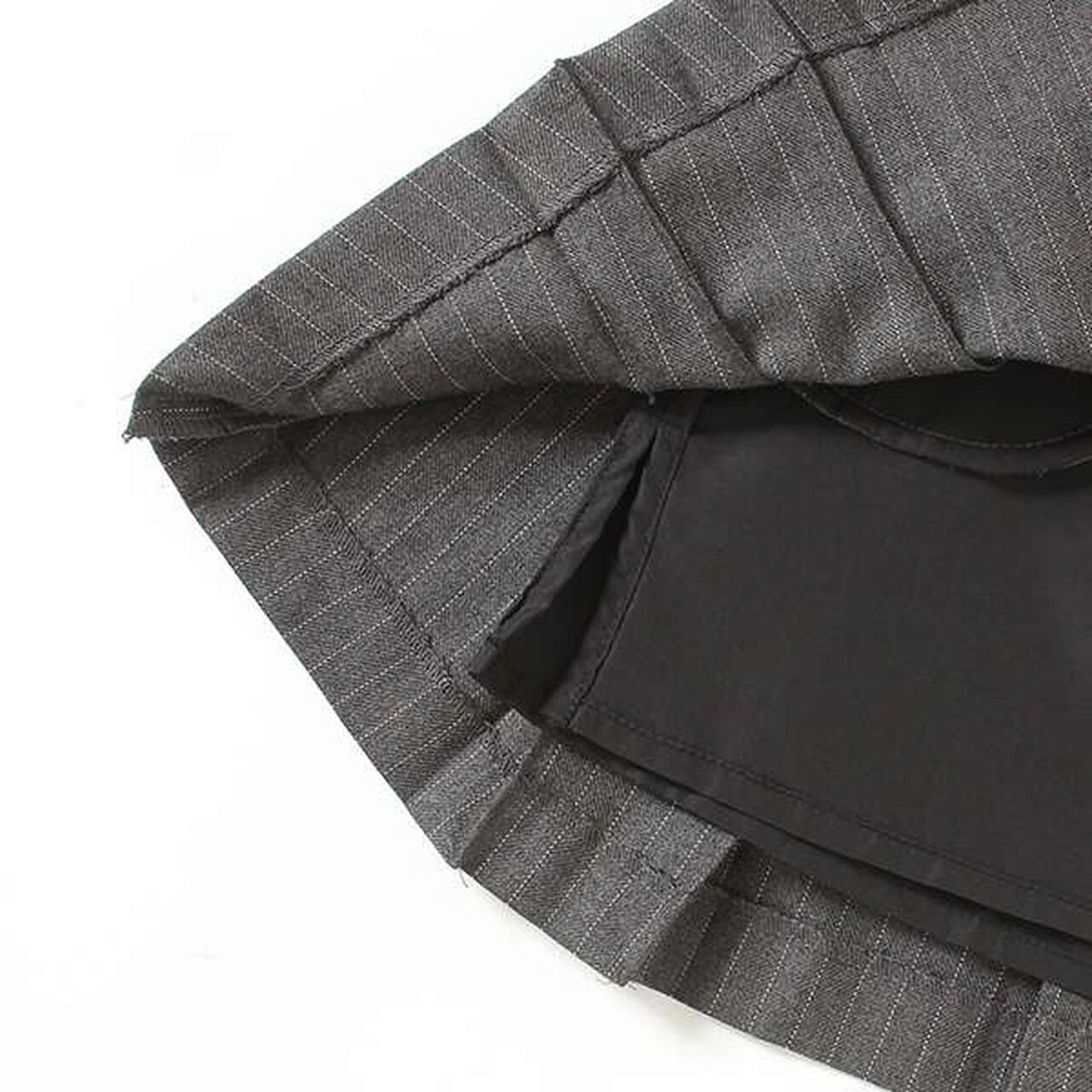 Manish Pleated Skirt with Logo Belt (Includes Spats),Gray, large image number 3