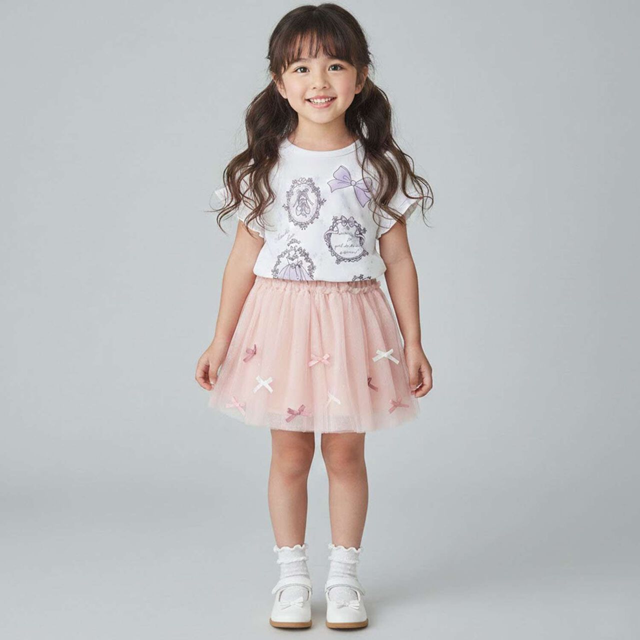 Ballet Motif Sleeve Frill T-Shirt,Light pink, large image number 13