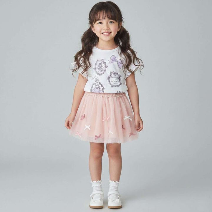 Ballet Motif Sleeve Frill T-Shirt,Light pink, medium image number 13