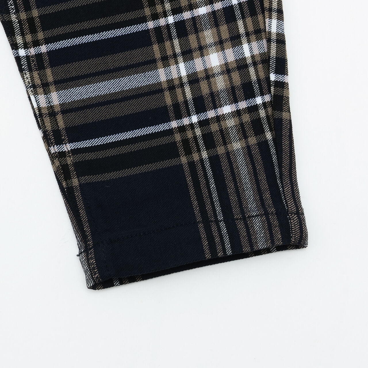 Checkered Stretch Pants,Navy, large image number 10