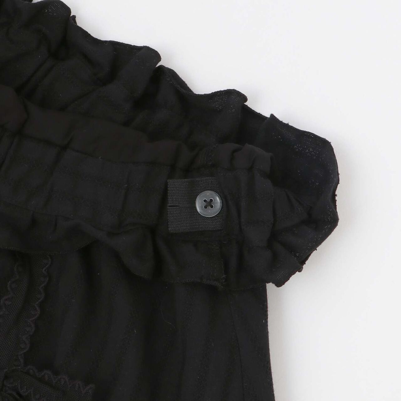 Lace Tiered Skirt,Off white, large image number 4