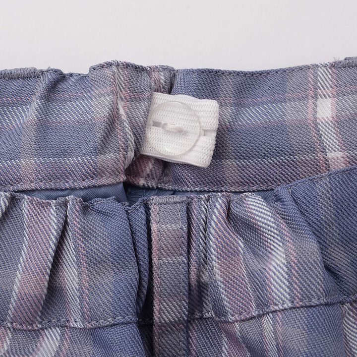 [Easy Care] Checkered Front Pleated Skirt,Black, medium image number 14