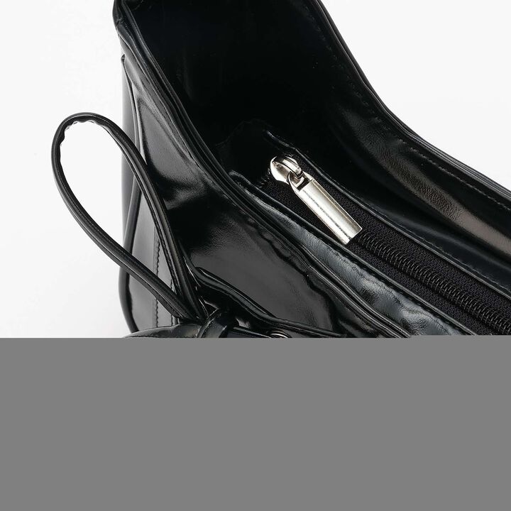 Clear Pocket Shoulder Bag,Black, medium image number 6