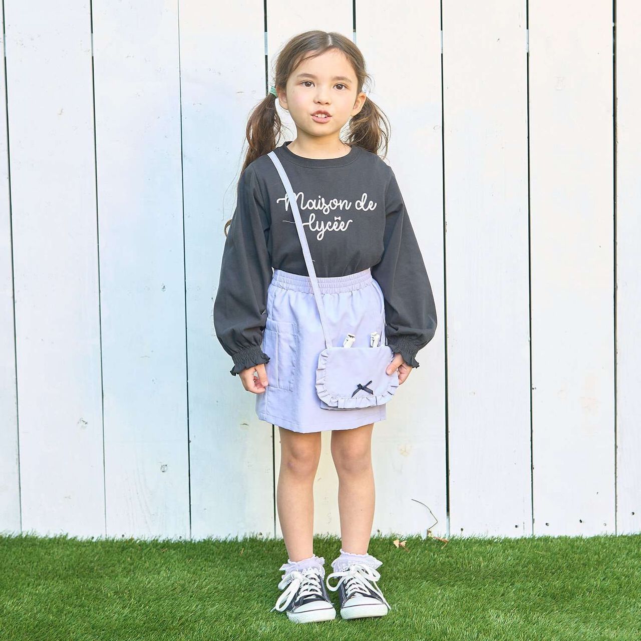 [School-Ready] [Water-Repellent, Anti-Stain, Durable, UV] Frill Detachable Pocket with Ribbon,Blue gray, large image number 21