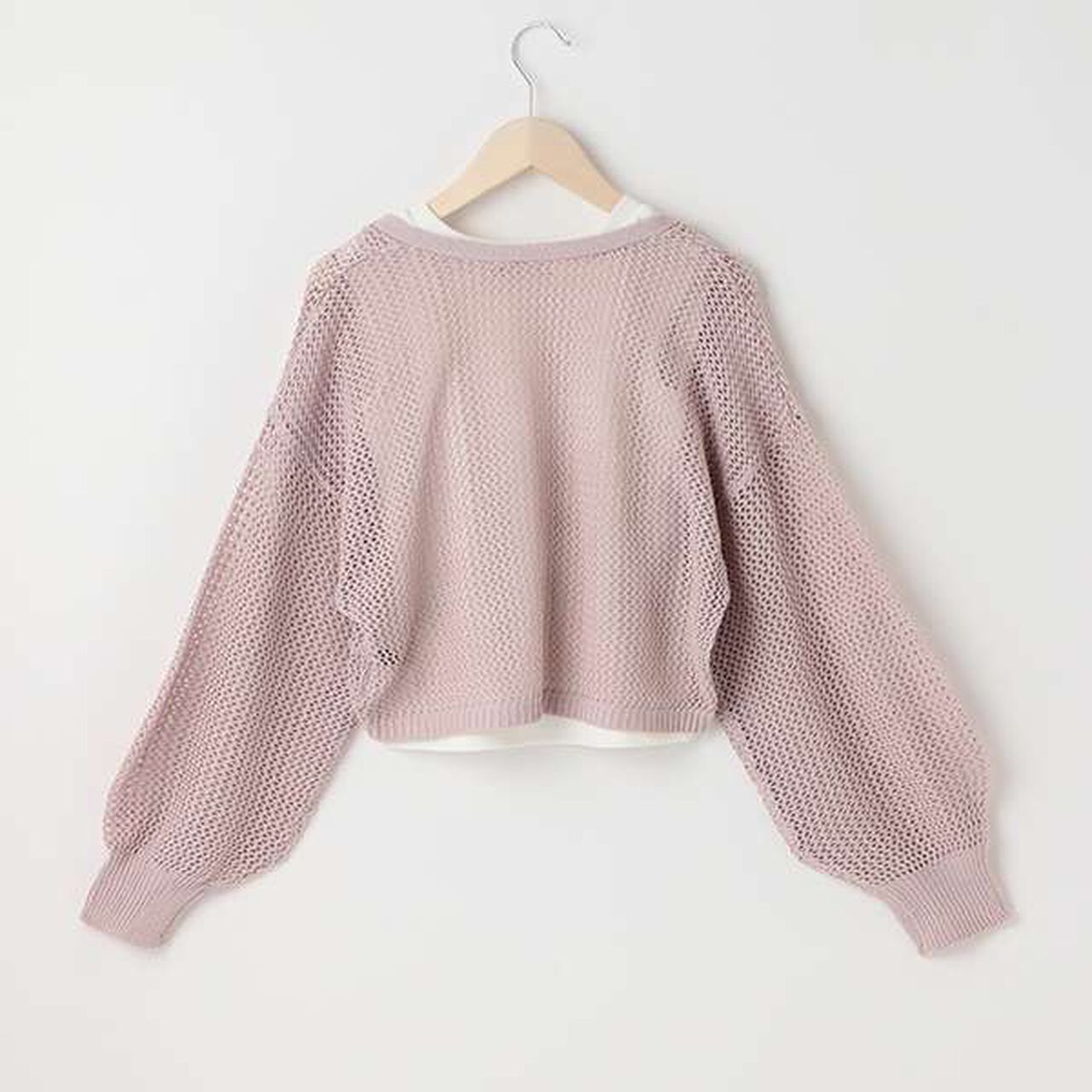 Mesh Bolero Inner Wear Set,Pink, large image number 1