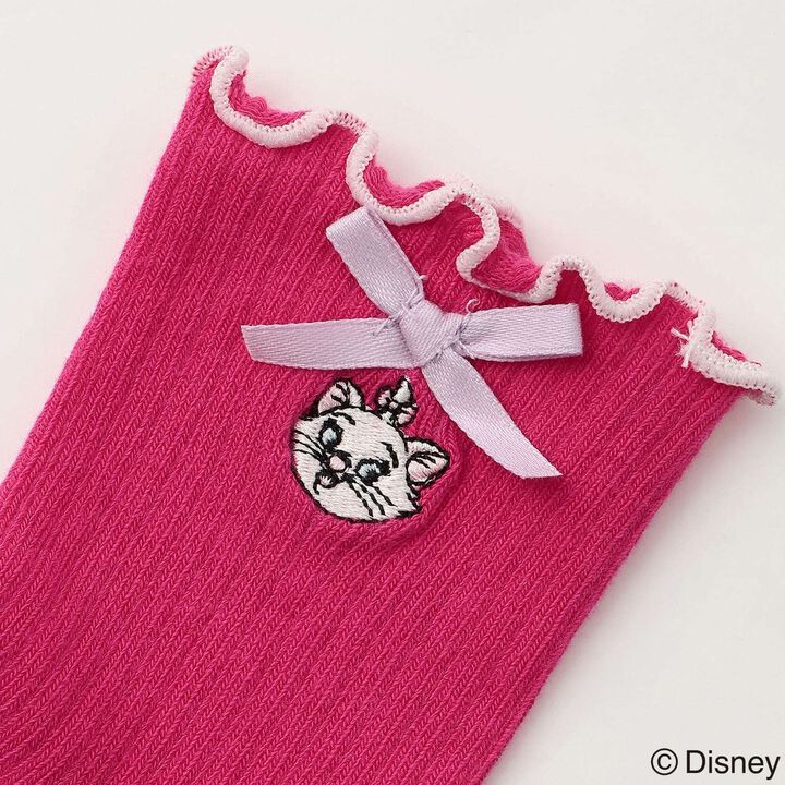 [Disney] Embroidered Socks with Ribbon,Top gray, medium image number 1