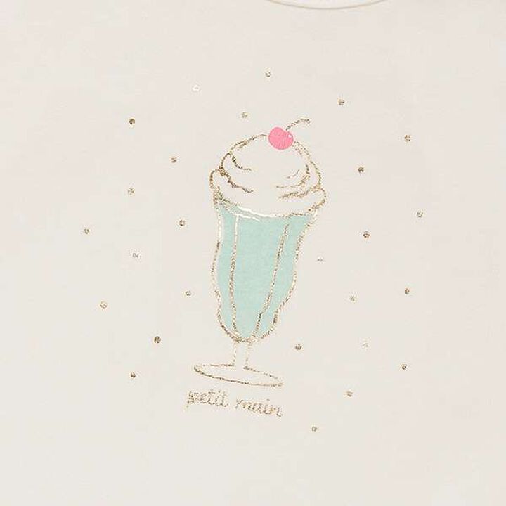 Ruffled Sleeve T-Shirt,Ivory, medium image number 6