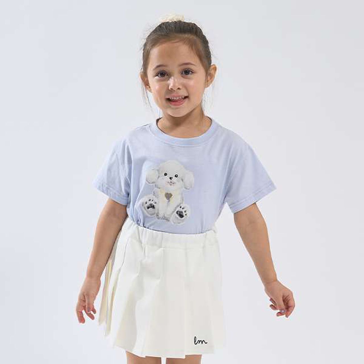 Soft Cotton Assorted Ribbon Motif Printed T-Shirt,Light blue, large image number 0