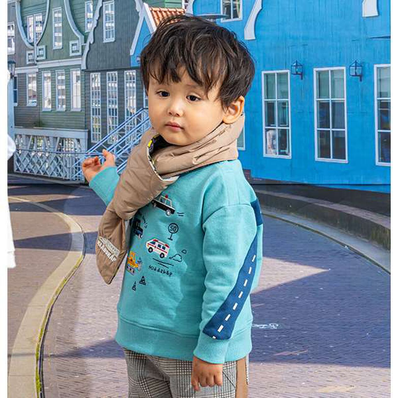 Working Vehicles × Road Sweatshirt,Turquoise, large image number 5