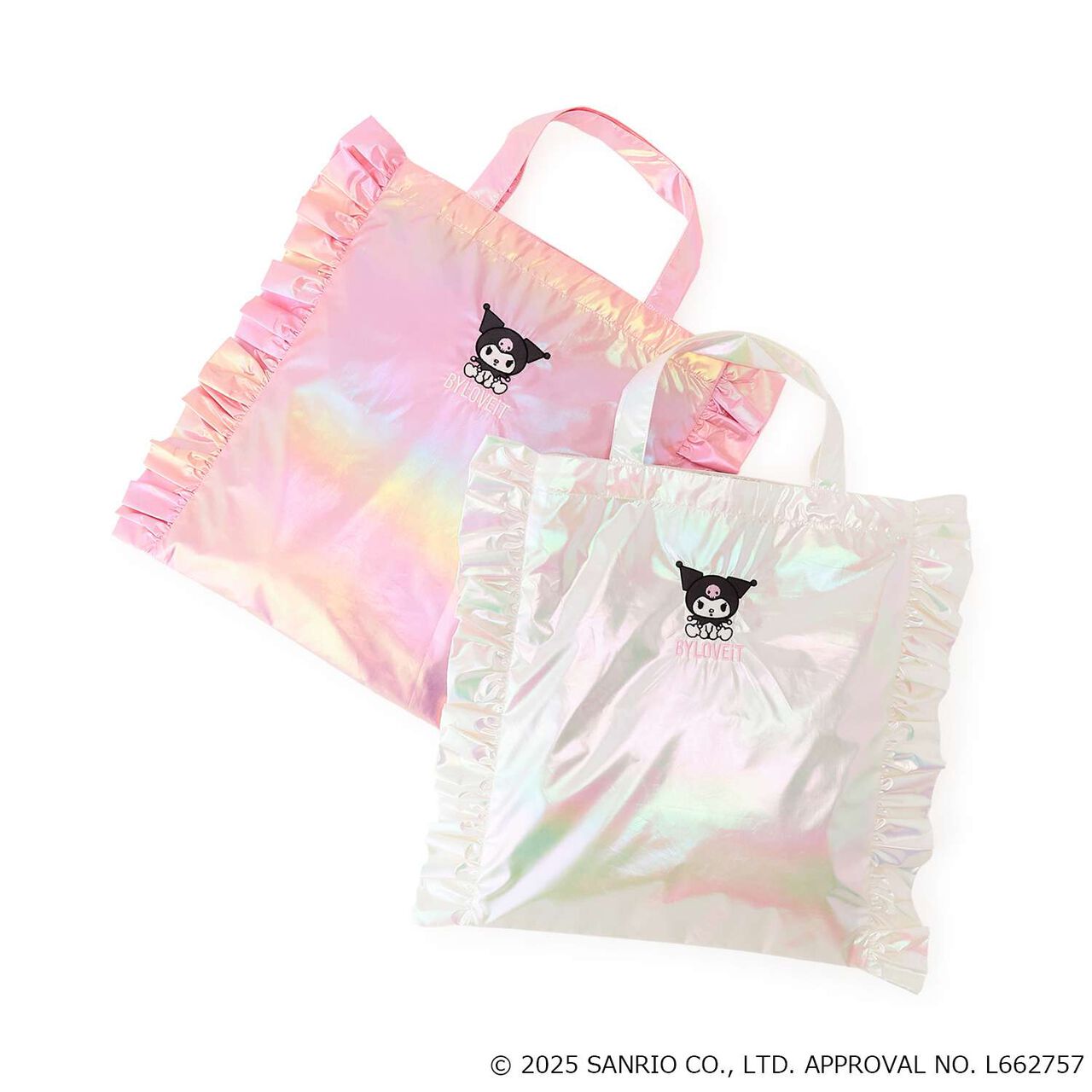 Kuromi Side Frill Bag,Pink, large image number 5