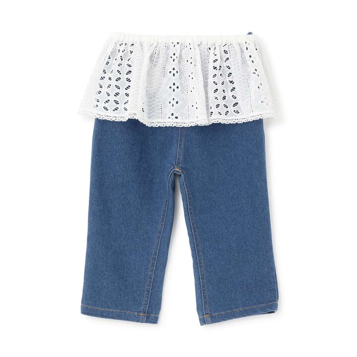 Link Layered Skirt Pants Set,Sax blue, medium image number 7