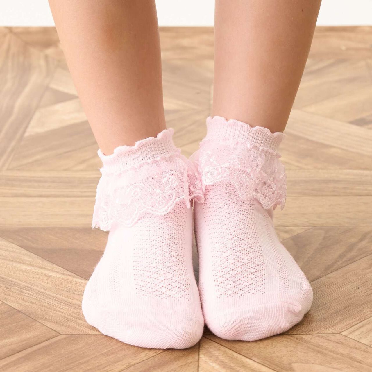 [Lycee Mine Ballet Series] Ruffled Lace Socks,Sax blue, large image number 9