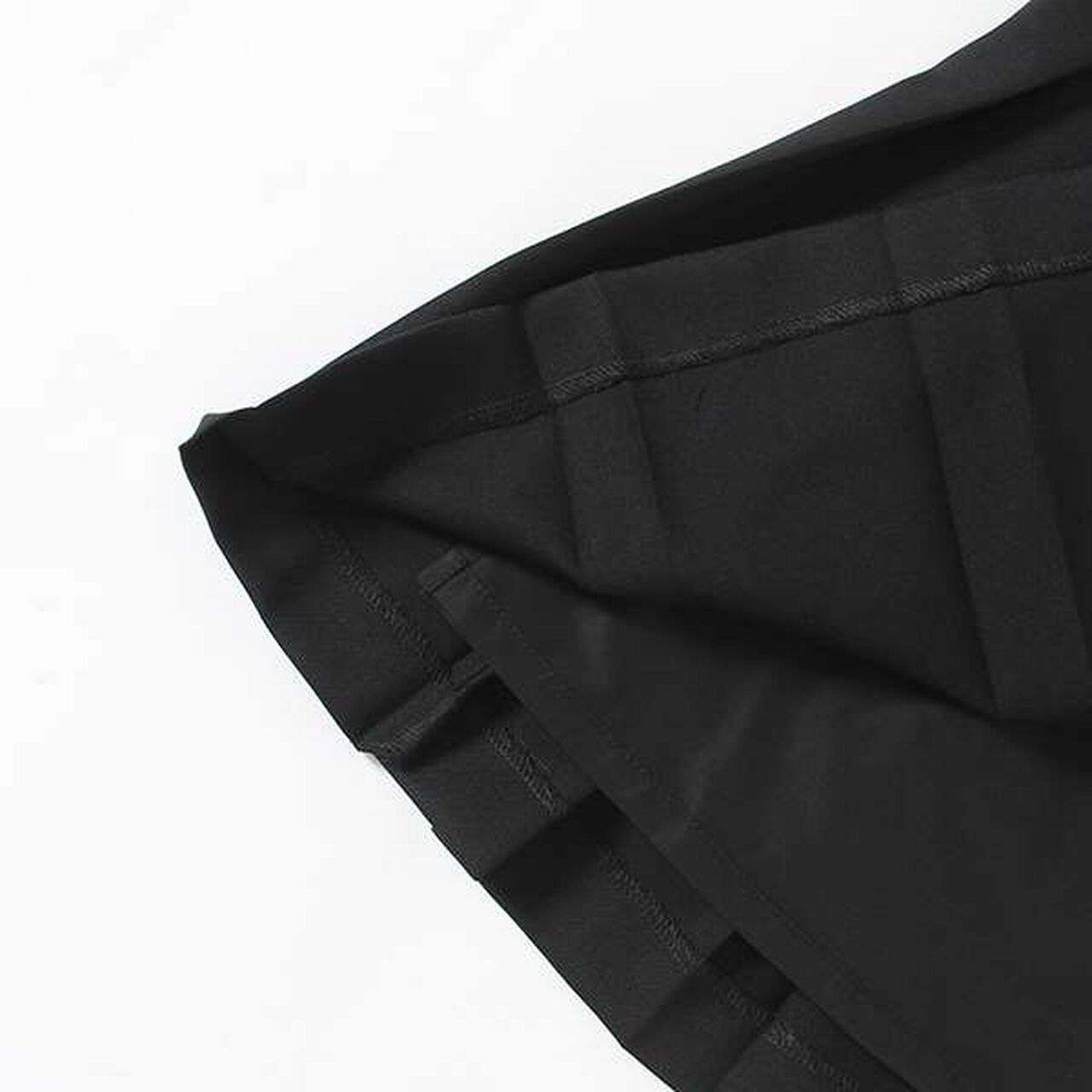 Wool Saxy Pleated Skirt,Black, large image number 8