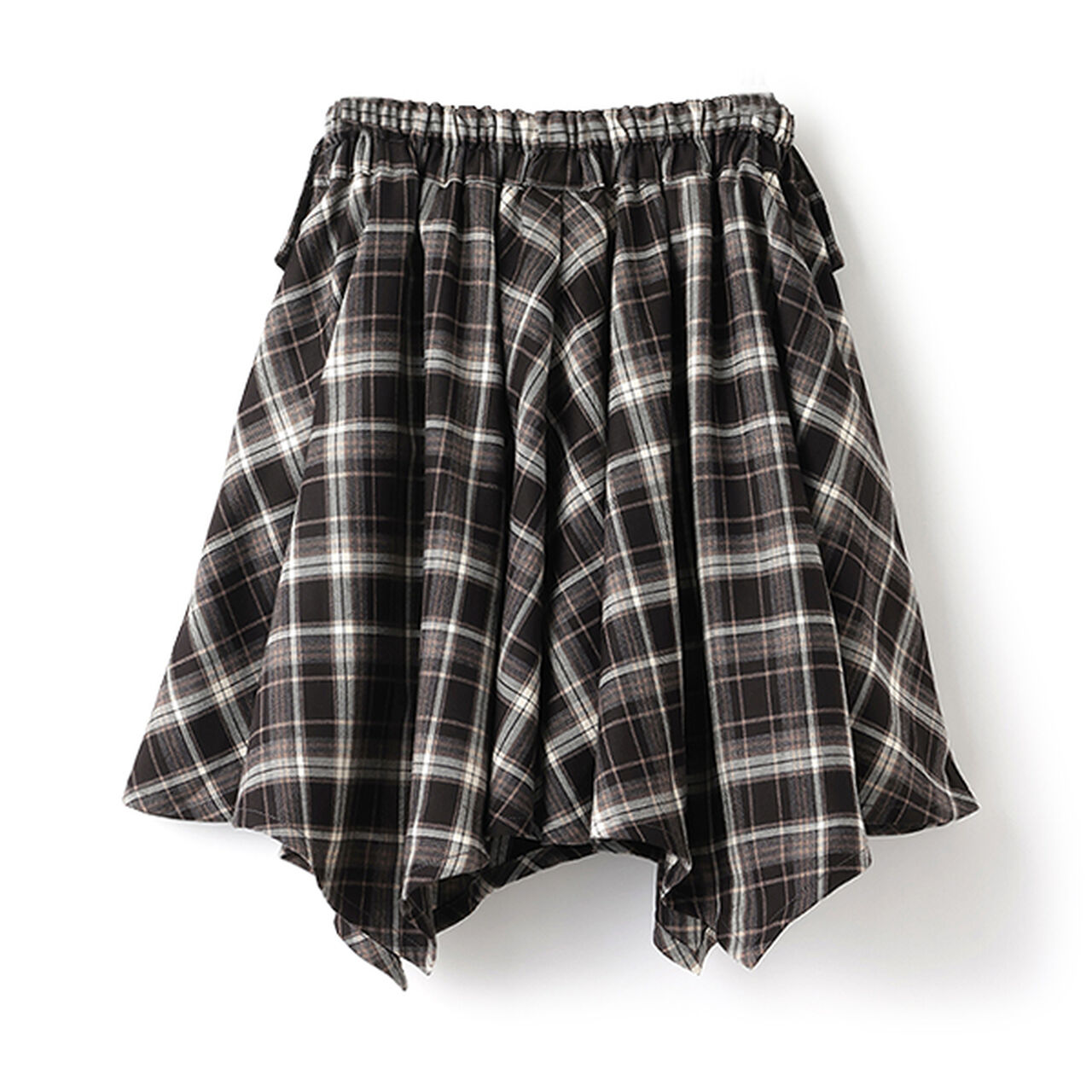 Knot Shirt Style Skirt with Shorts,Black, large image number 17
