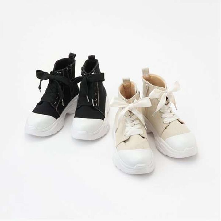 Platform High-Top Sneakers,Black, medium image number 4