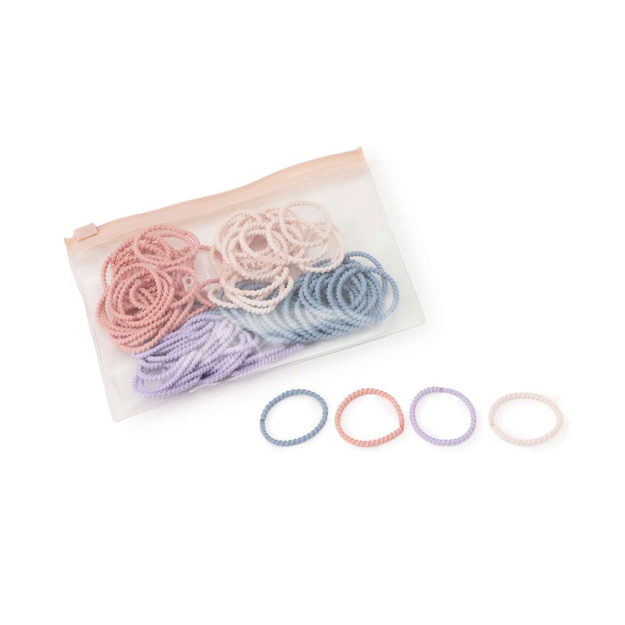 Hair Tie Set with Pouch,Multi color, large image number 0