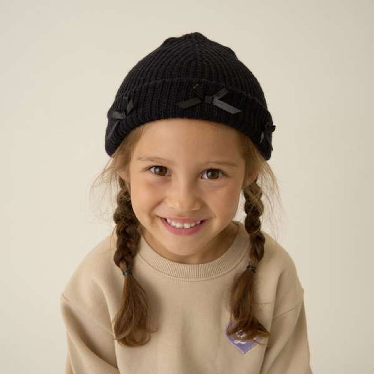 Ribbon Flower Assortment Knit Cap,Sax blue, large image number 8