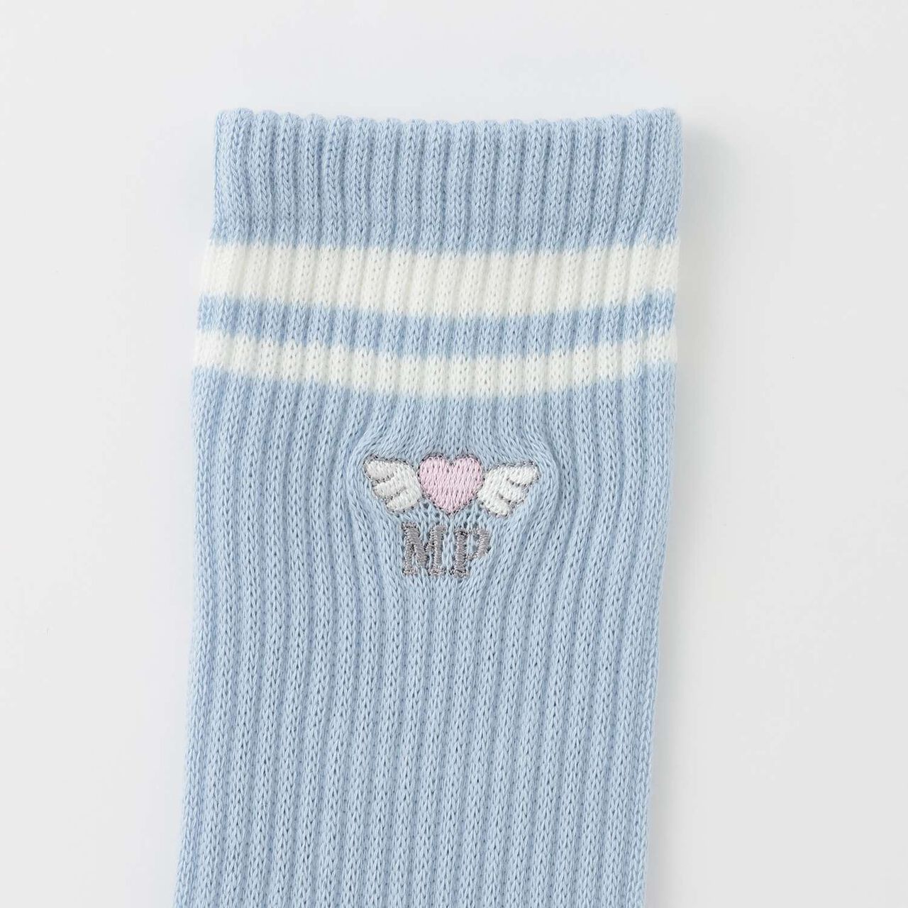 Ribbed Line Socks,Gray, large image number 1