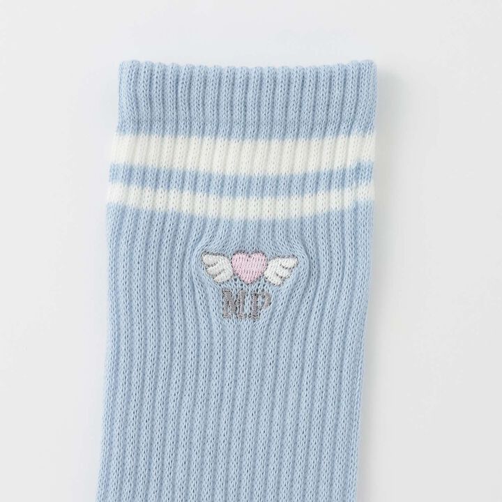 Ribbed Line Socks,Gray, medium image number 1