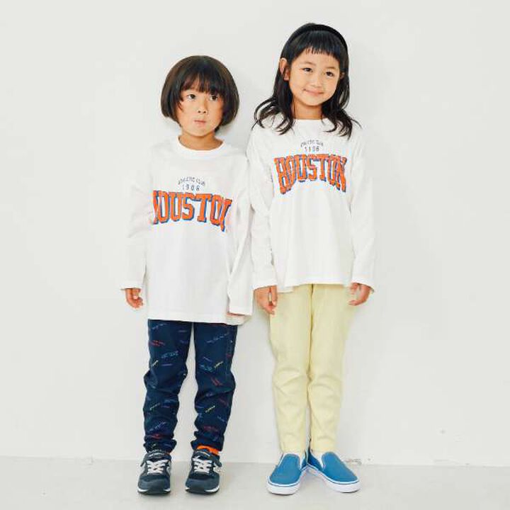 [Link] Team Logo Shirring Long Sleeve T-Shirt,Off white, medium image number 13