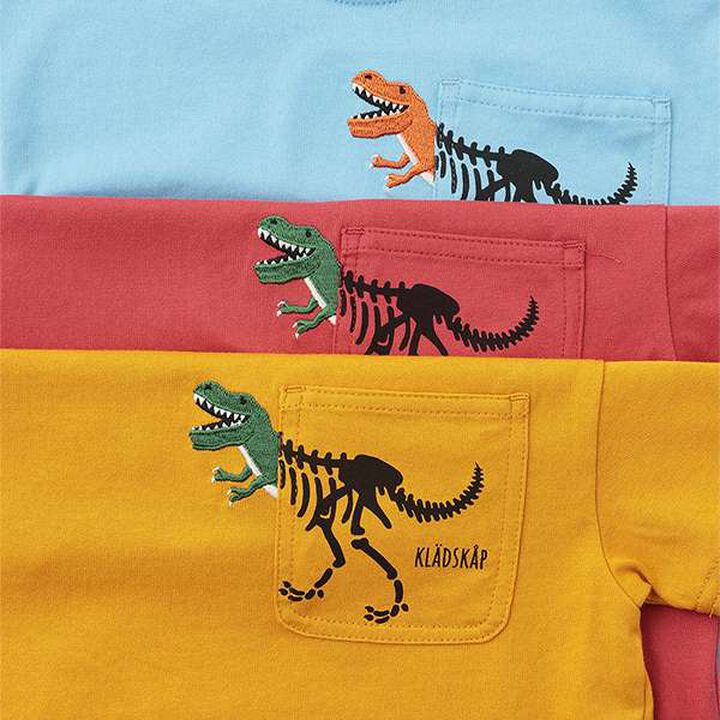 Fossil Print Chest Pocket Short Sleeve T-Shirt,Brick, medium image number 5