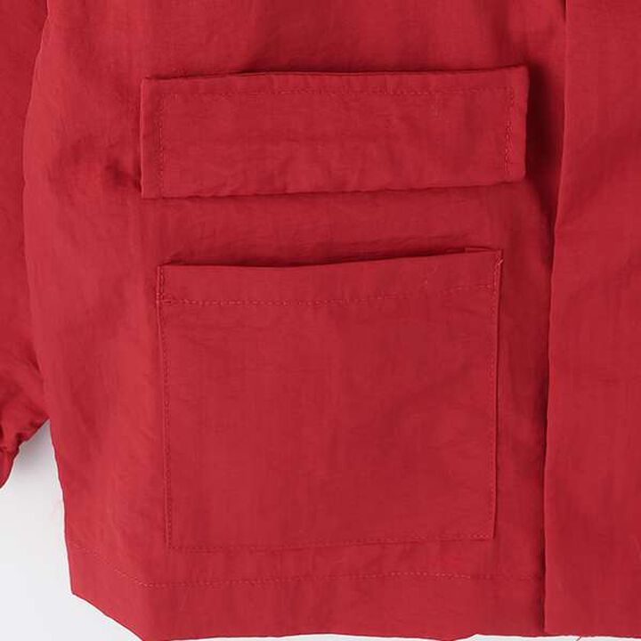 Stand Collar Windbreaker,Red, medium image number 15
