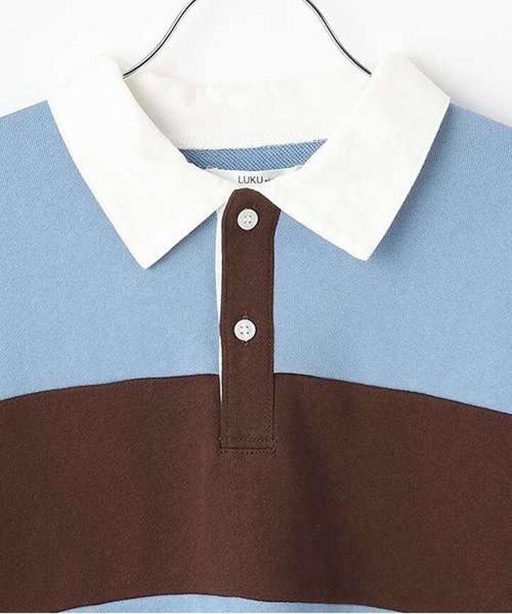 Sweatshirt Polo Shirt,Navy, medium image number 3