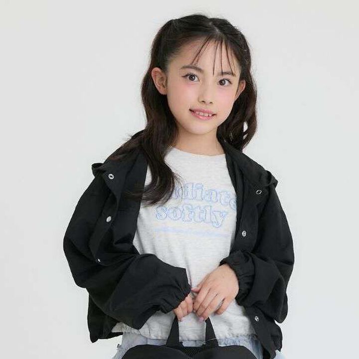 [UV & Cool Touch] Back Print Bomber Jacket,Black, medium image number 0
