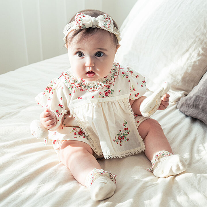 ☆BASIC Wild Strawberry Socks,Pearl white, medium image number 6