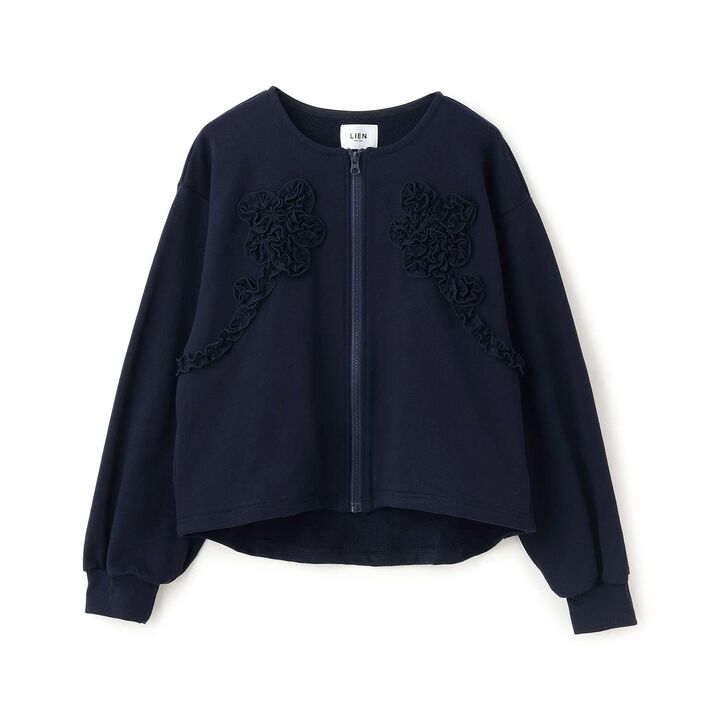 Link Anti-Stain Frill Motif Haori,Navy, medium image number 0