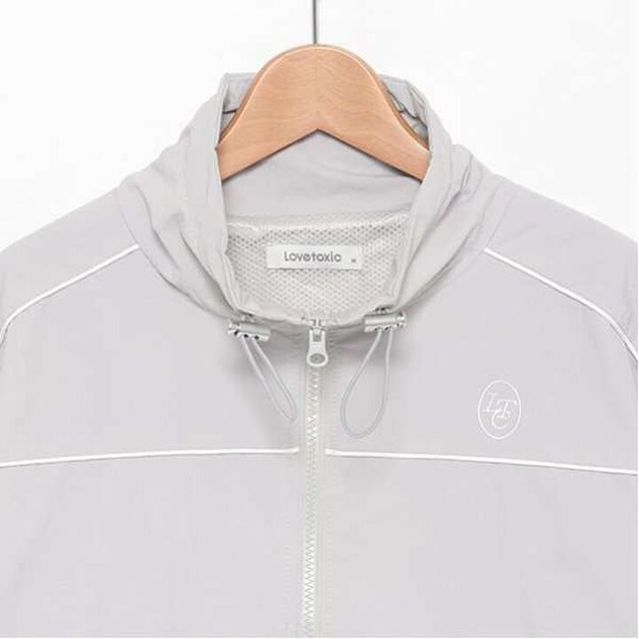 Water-Repellent Piping Nylon Blouson,Ivory, medium image number 13