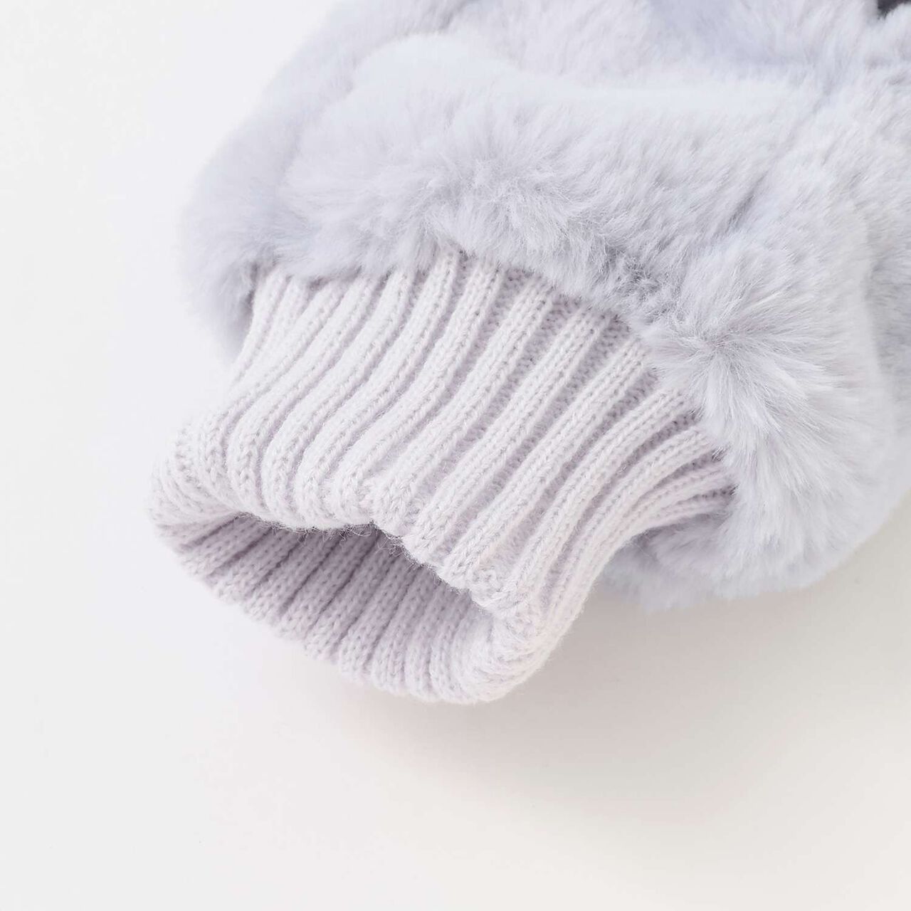 Faux Fur Gloves,Beige, large image number 7