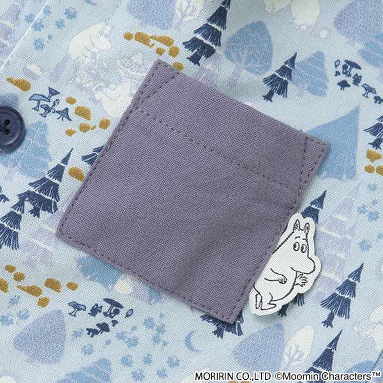 Moomin Shirt Docking Coverall,Blue, large image number 9