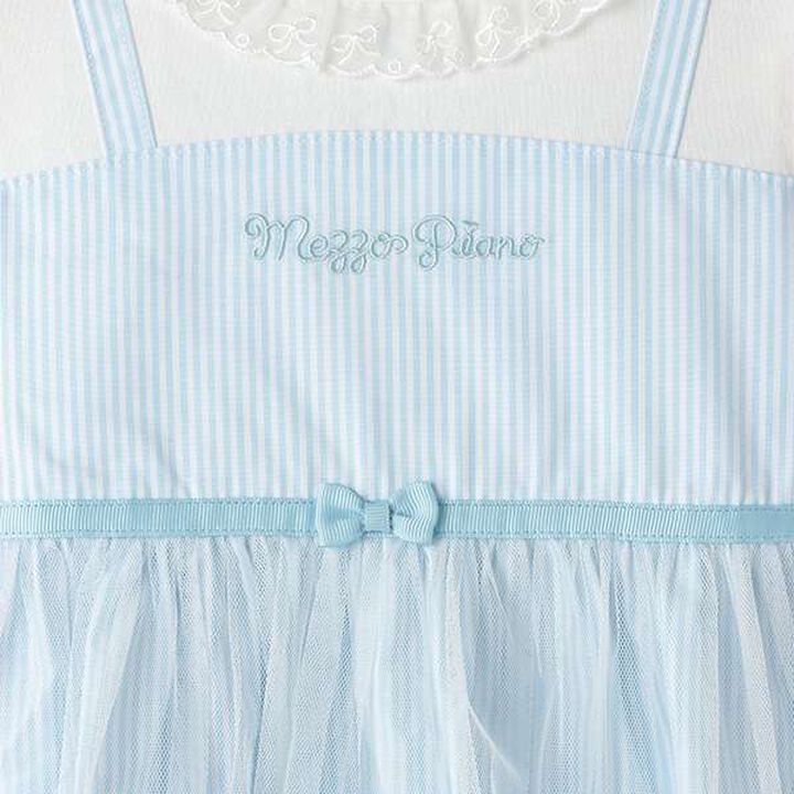 Rabbit Embroidery Docking Dress & Bloomers Set,Light blue, medium image number 4
