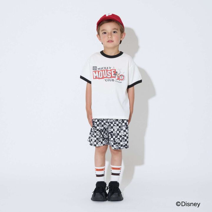 [Disney] [Comfortable Jersey] Assorted Print Ringer T-Shirt,Charcoal gray, medium image number 8